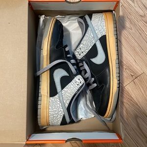 Nike Elephant Print Dunk Low Black Cement